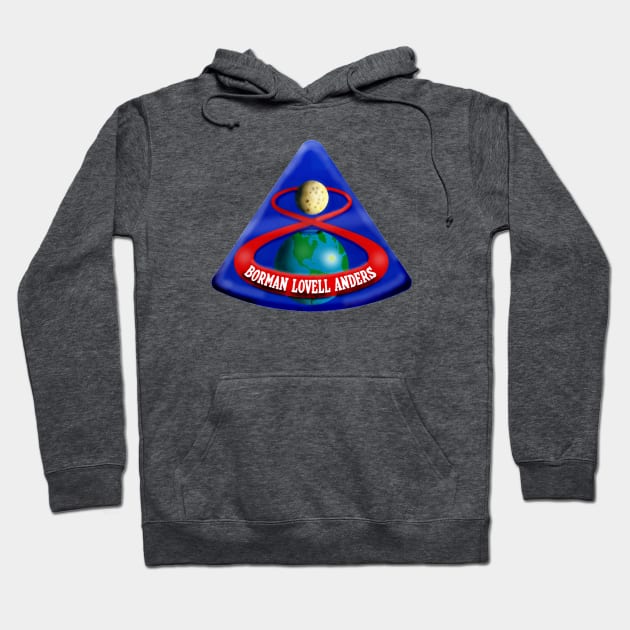 apollo 8 mission "patch" artwork Hoodie by WarDaddy